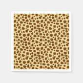 Leopard Print - Chocolate Brown en Camel Tan Servetten (Voorkant)