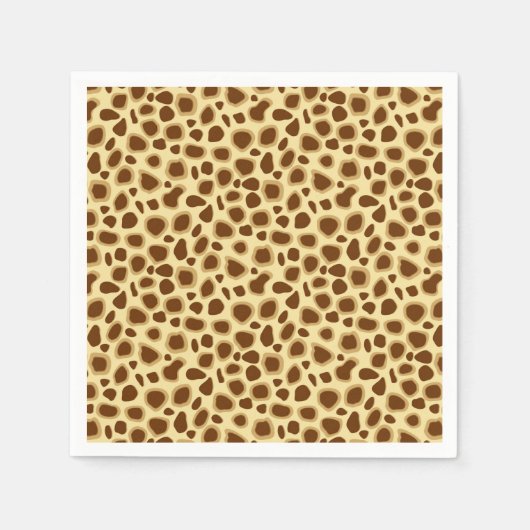 Leopard Print - Chocolate Brown en Camel Tan Servetten (Voorkant)