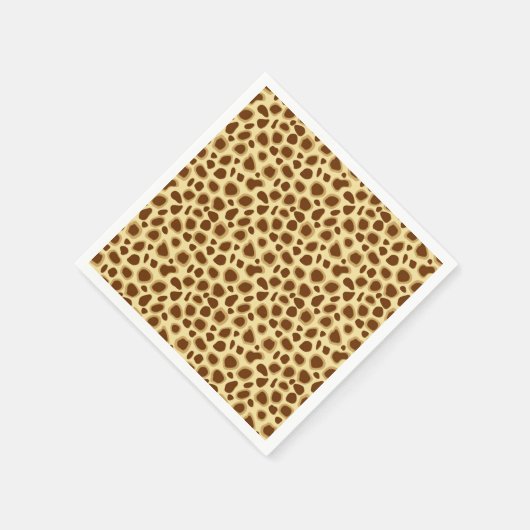 Leopard Print - Chocolate Brown en Camel Tan Servetten (Hoek)