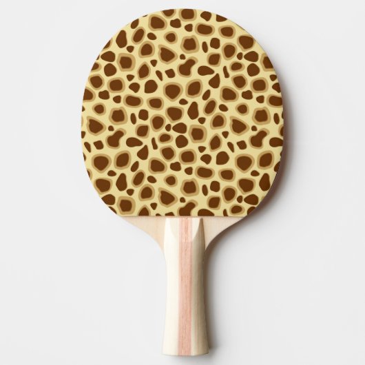 Leopard Print - Chocolate Brown en Camel Tan Tafeltennisbatje (Voorkant)