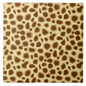 Leopard Print - Chocolate Brown en Camel Tan Tegeltje (Voorkant)
