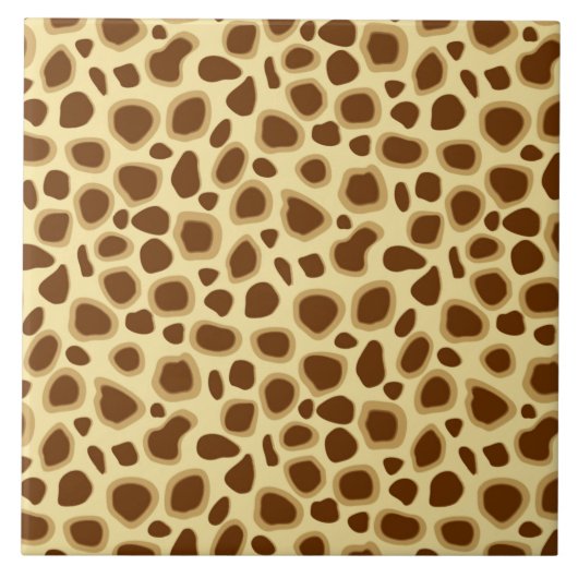 Leopard Print - Chocolate Brown en Camel Tan Tegeltje (Voorkant)