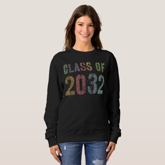Leopard Print Class of 2032 Future Afstuderen Good Trui (Voorkant volledig)