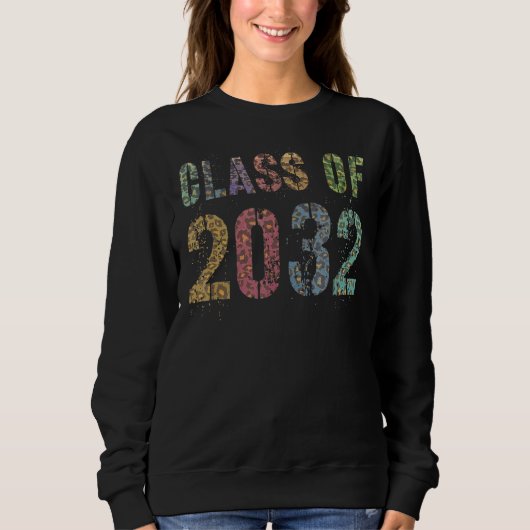 Leopard Print Class of 2032 Future Afstuderen Good Trui (Voorkant)
