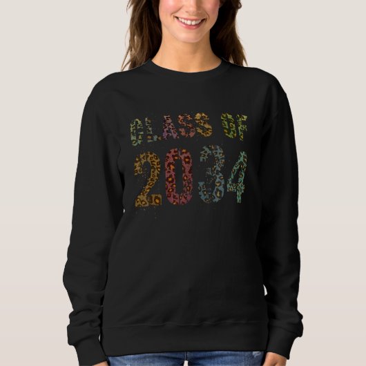 Leopard Print Class of 2034 Future Afstuderen Good Trui (Voorkant)