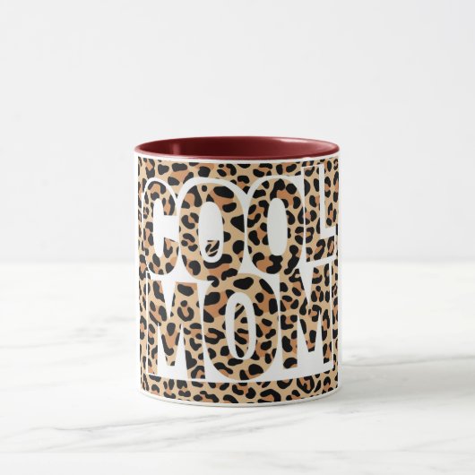 Leopard Print Cool Mom Stijlvolle Moederdag Mok (Midden)