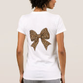 Leopard Print Coquette Bow PNG  T-shirt (Achterkant)