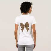 Leopard Print Coquette Bow PNG  T-shirt (Achterkant volledig)