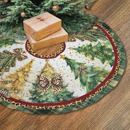leopard print coquette bows christmas trees custom kerstboom rok
