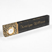 Leopard Print Custom Monogram Desk Name Bord Naambordje