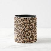 Leopard Print Custom Name Stempel Mok (Midden)