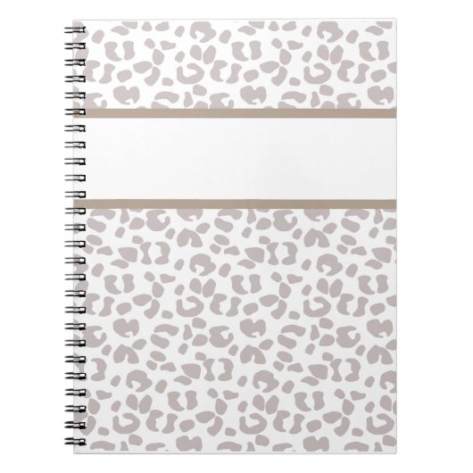 Leopard Print Custom Personated Notitieboek Journa (Voorkant)