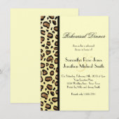 Leopard Print Custom Rehearings Dinner Kaart (Voorkant / Achterkant)