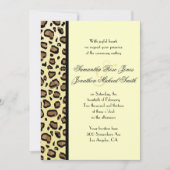 Leopard Print Custom Weddenschap Uitnodiging (Voorkant)