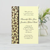 Leopard Print Custom Weddenschap Uitnodiging (Staand voorkant)
