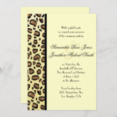 Leopard Print Custom Weddenschap Uitnodiging (Voorkant / Achterkant)
