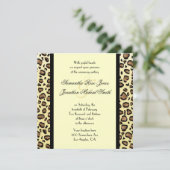 Leopard Print Custom Weddenschap Uitnodiging (Staand voorkant)