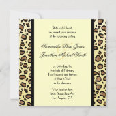 Leopard Print Custom Weddenschap Uitnodiging (Voorkant)