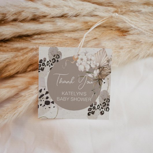 Leopard Print Dank je Bedankjes Labels