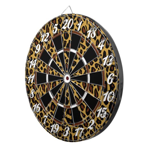 Leopard Print Dartbord (Voorkant Rechts)