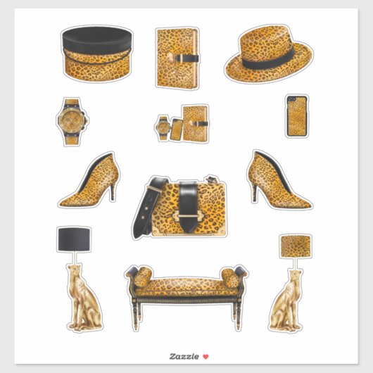 Leopard Print Decals Hoge Mode Vrouwen Planner Sticker (Vel)