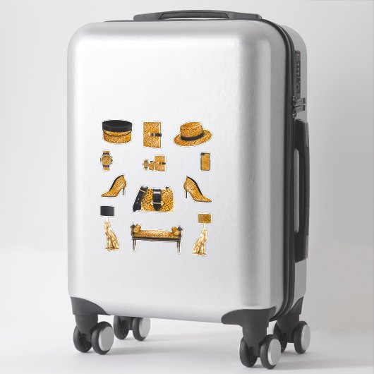 Leopard Print Decals Hoge Mode Vrouwen Planner Sticker (Koffer)