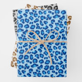 Leopard Print, Denim Blue, Cream, Grey  Inpakpapier Vel (In situ)