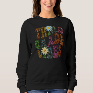 Leopard Print DERDE GRADE VIBES Teacher Peace Love Trui