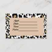 Leopard Print Designer Business/Appkaart Visitekaartje (Achterkant)