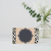 Leopard Print Designer Business/Appkaart Visitekaartje (Staand voorkant)