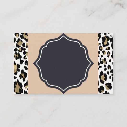 Leopard Print Designer Business/Appkaart Visitekaartje (Voorkant)