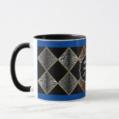 Leopard Print Diamond Design Two-Tone Mok (Links)