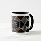 Leopard Print Diamond Design Two-Tone Mok (Voorkant rechts)