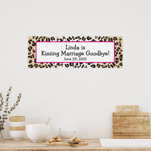 Leopard Print Divorce Party Banner (Keuken)