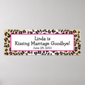 Leopard Print Divorce Party Banner (Voorkant)