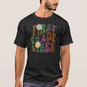 Leopard print EERSTE GRADE VIBES Teacher Peace Lov T-shirt (Voorkant)