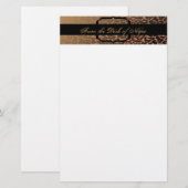 Leopard Print Elegance Stationery Briefpapier (Voorkant / Achterkant)