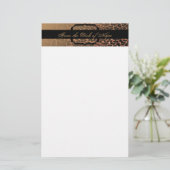 Leopard Print Elegance Stationery Briefpapier (Staand voorkant)