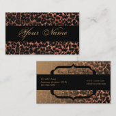 Leopard Print Elegance Visitekaartje (Voorkant / Achterkant)
