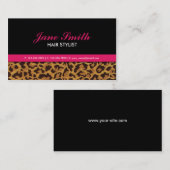 Leopard Print Elegant Classy Modern Professional Visitekaartje (Voorkant / Achterkant)