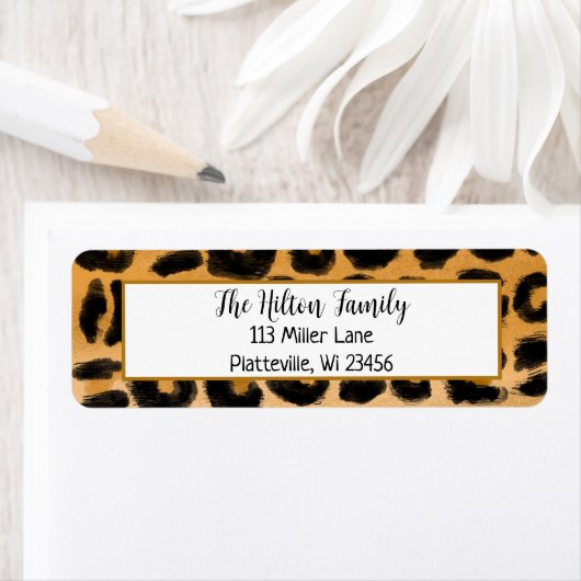 Leopard Print Elegant Etiket (Insitu)