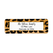 Leopard Print Elegant Etiket (Voorkant)