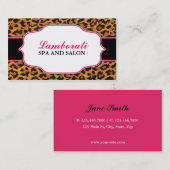 Leopard Print Elegant Moderne Mode Classy Visitekaartje (Voorkant / Achterkant)