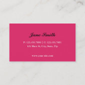 Leopard Print Elegant Moderne Mode Roze Visitekaartje (Achterkant)