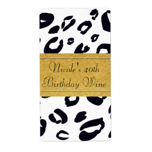 Leopard Print (ELKE COLOR) Etiket voor op maat gem