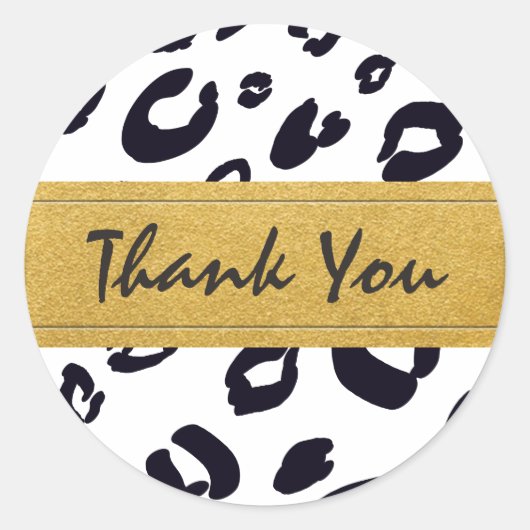 Leopard Print ELKE KLEUR Party Favor Sticker (Voorkant)