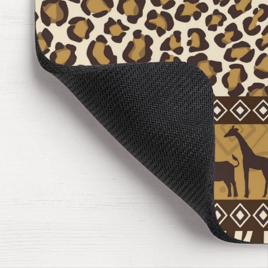 Leopard Print en Afrikaanse dieren Muismat (Hoek)