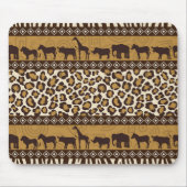 Leopard Print en Afrikaanse dieren Muismat (Voorkant)