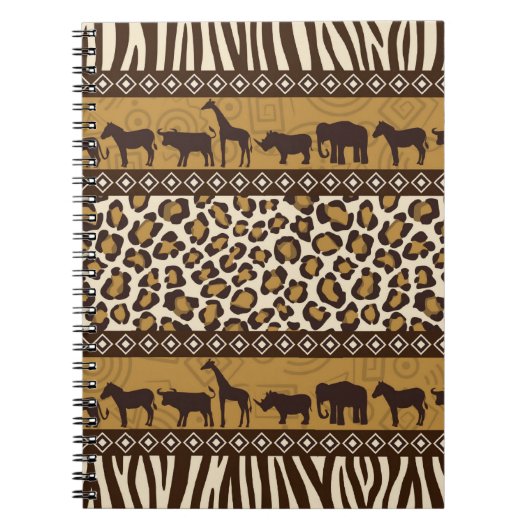 Leopard Print en Afrikaanse dieren Notitieboek (Voorkant)