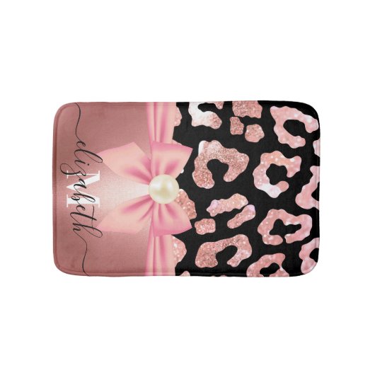 Leopard Print en Bow Badmat (Voorkant)